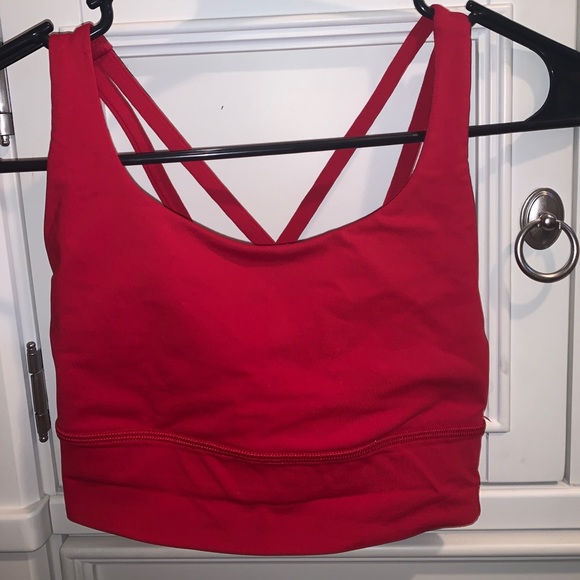 lululemon athletica Other - RED LULULEMON ENERGY LONGLINE BRA